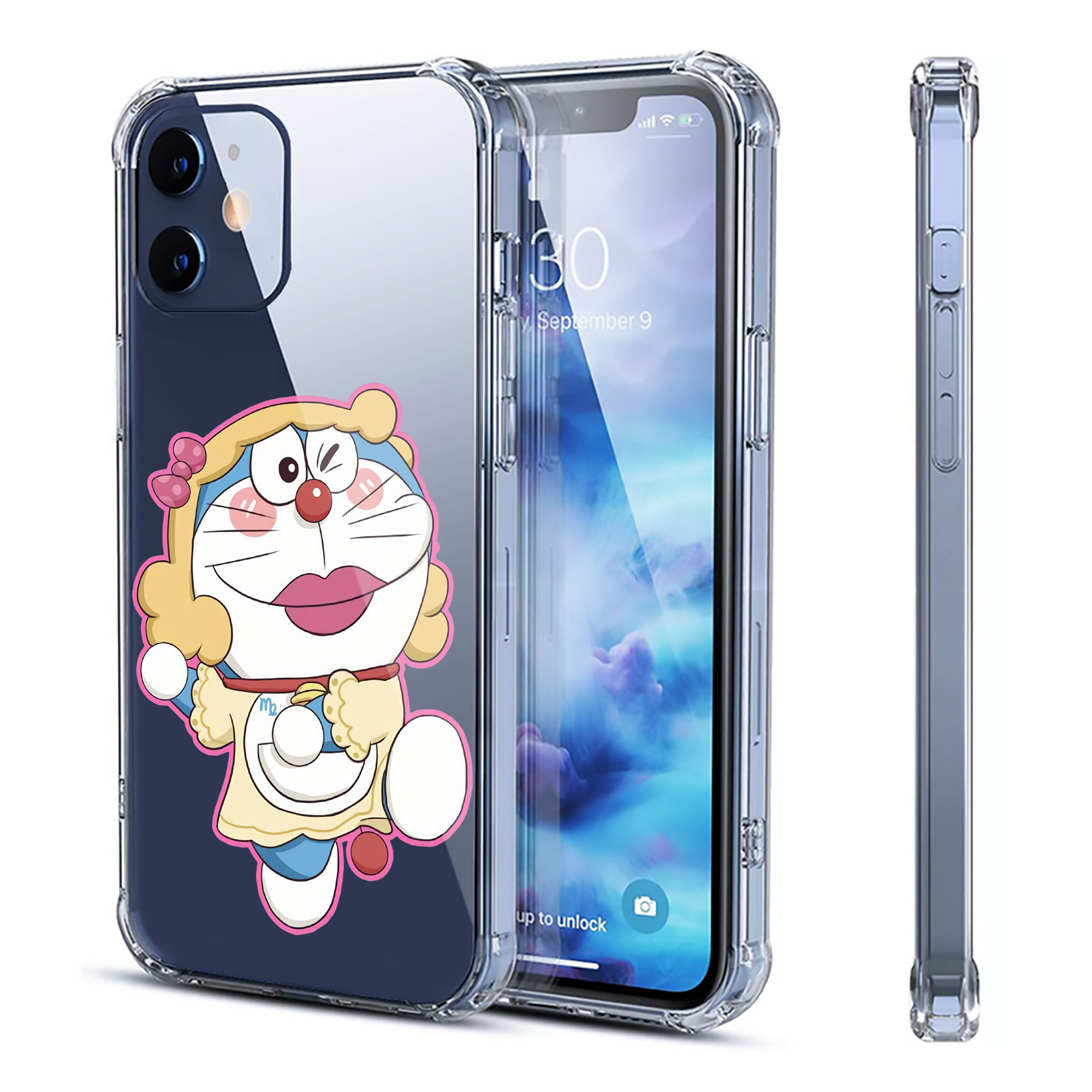 （画像用） ドラえもん Doraemon 【iPhone 12シリーズ対応】透明スマホケース（クリアソフトケース）